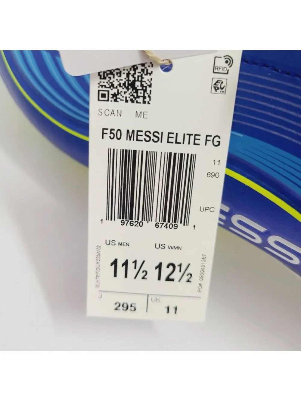 NEW Adidas F50 Messi Elite FG Soccer Cleats JP7435 Size 11.5 Blue